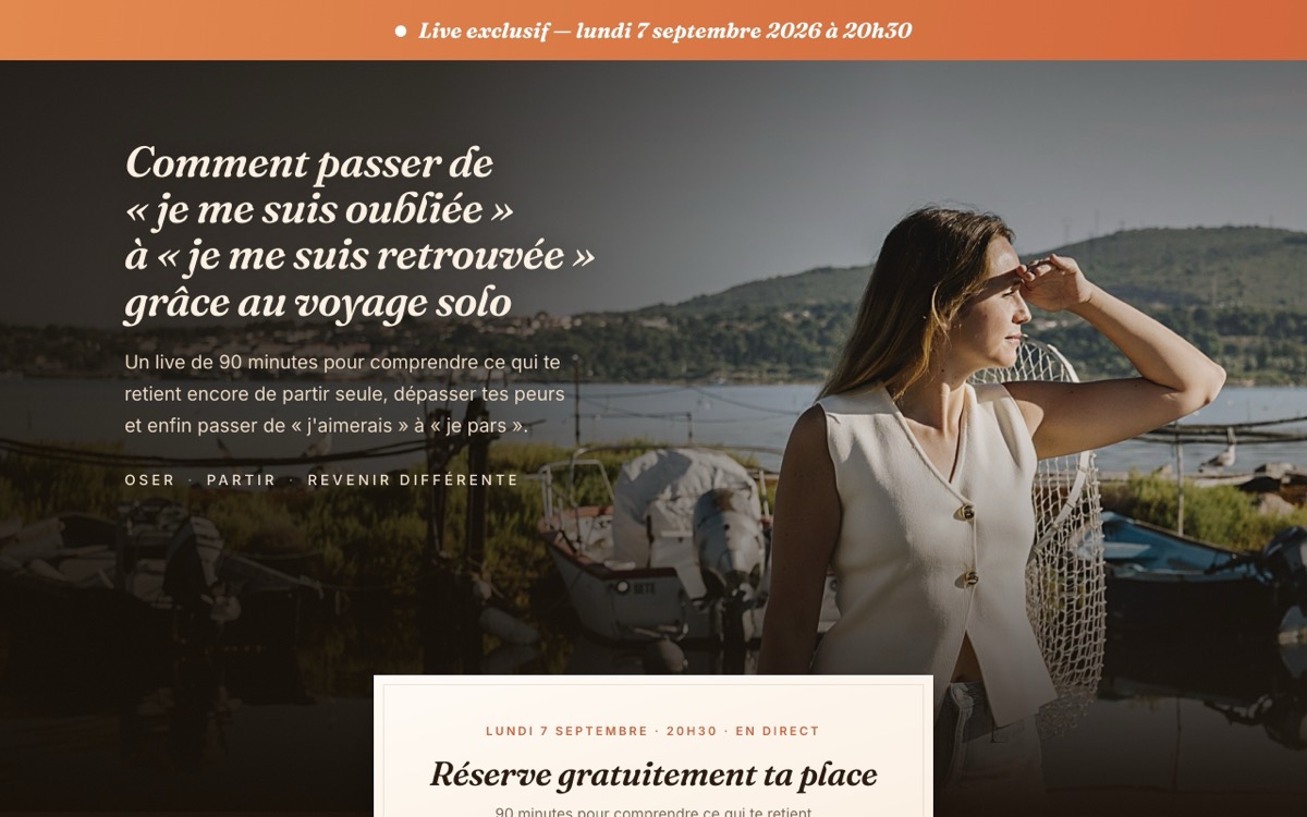 Page d'inscription